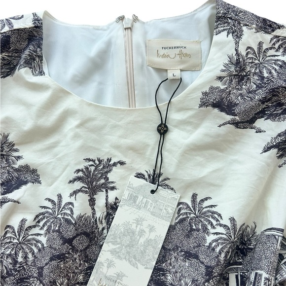 TUCKERNUCK X India Hicks Hibiscus Hill Toile Domino Dress NWT Size Large - Picture 10 of 16